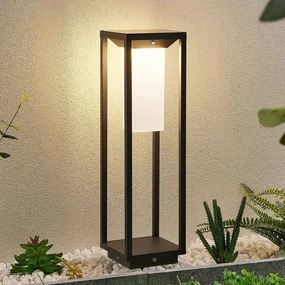 Lucande Lampada da terra solare a LED Eliel, altezza 50 cm, nera