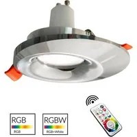 Faretto cromato LED RGB GU10 multicolore incasso 65mm effetti luce colorata 230V LUCE RGBW