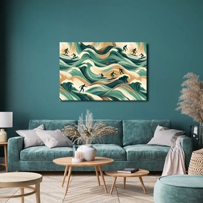 Quadro su tela – Surfisti in azione