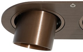 Faretto da incasso rotondo bronzo scuro GU10 35 mm orientabile 2 luci - Installa