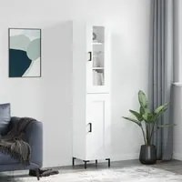 Credenza 34,5x34x180 cm in Legno Multistrato Bianco Lucido 3199491