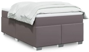 Giroletto A Molle Con Materasso Grigio 120x190 Cm İn Similpelle /