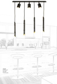 Arteluce - suspension LED 7 lights - Bamboo - 118/3+4S