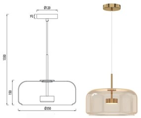 Lampadario Design Aurora oro GX53 NOVECENTO