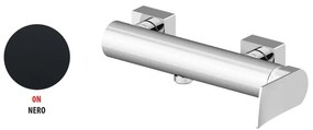Rubinetto per doccia getto laminare cristallino ad incasso monocomando Soffio nero opaco GATTONI RUBINETTERIA