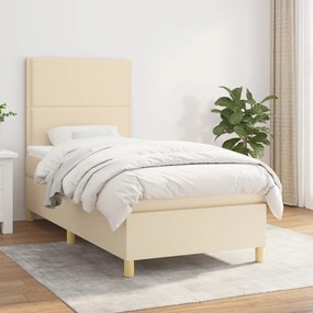 Giroletto A Molle Con Materasso Crema 100x200 Cm İn Tessuto /