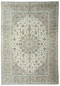 Kashan Tappeto 240x350 Beige (Iran) Annodato A Mano