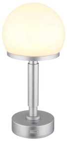 Globo 21034SI - LED Lampada da tavolo ricaricabile HAKU LED/2,5W/5V 2800K argento
