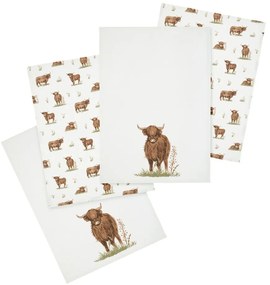 Set di strofinacci in cotone 4 pz 50x70 cm Angus Highland Cow – Catherine Lansfield