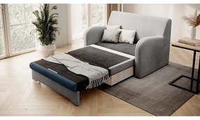 Divano blu/grigio chiaro allungabile e rivestimento in velluto 130 cm Ario – ELTAP