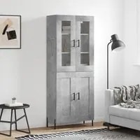 Credenza Grigio Cemento 69,5x34x180 cm in Legno Multistrato 3198349