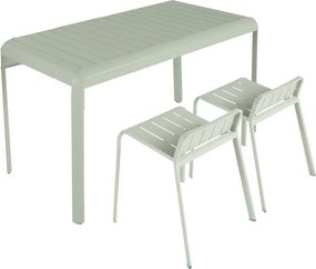 Tavolo da pranzo per giardino Idaho NATERIAL struttura e superficie in alluminio per 4 persone 144x70cm