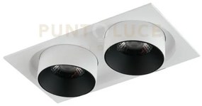 Incasso led outsider bianco in alluminio 2x15w 2750lm 4000k 18,4x18...