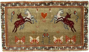 Gabbeh Tappeto persiano 50 x 80 Beige (Iran) Annodato A Mano