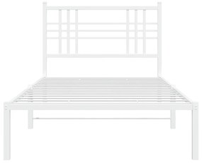 Giroletto con testiera metallo bianco 90x190 cm