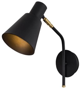 Lampada da parete nera/dorata ø 15 cm Kem – Opviq lights
