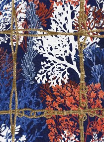 Mindthegap Carta da parati Corrallia - Indigo/ Red/ Black/ White/ Yellow