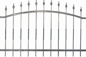 Recinzione ad arco in ferro finitura zincato L 196 x H 106 cm