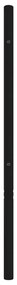 Testiera in metallo nero 107 cm