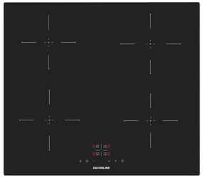 Piano cottura induzione 4 zone L 59 cm IH5445B01 SILVERLINE nero