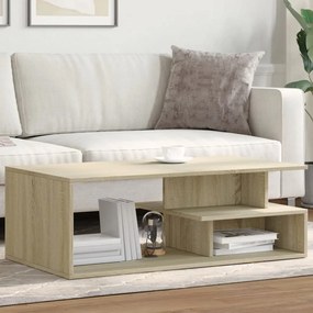 Tavolino Salotto Rovere Sonoma 102x55x35cm İn Legno Multistrato /