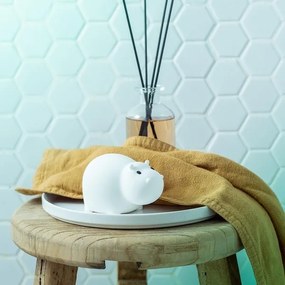 MegaLight - LED RGB Ricaricabile per bambini touch lampada per vasca da bagno SWIMMY HIPPO LED/5V