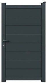 Cancelletto GARDENGATE Prado grigio in alluminio H 158 x L 100 cm