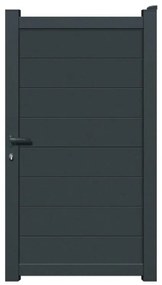 Cancelletto GARDENGATE Prado grigio in alluminio H 178 x L 100 cm