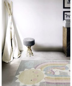 Tappeto UNICORNO bambino multicolore, L 150 x L 100 cm