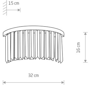 Nowodvorski Lighting Applique Cristal, trasparente/argento