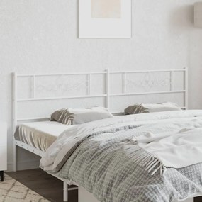 Testiera İn Metallo Bianco 200 Cm /