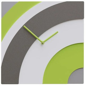 CalleaDesign Orologio da parete moderno Waves cm 34- in vari colori VERDE MELA