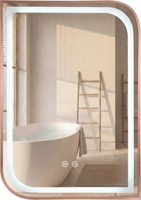 Specchio LED ZONE 70x50 BRUSH  ROSE GOLD