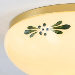 Orion DL 7-672 - Plafoniera LANDHAUS 1xE27/60W/230V diametro 21 cm ottone/beige