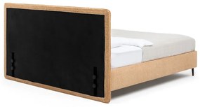 Letto matrimoniale imbottito color senape con rete inclusa 160x200 cm Noira Slim – Bonami Selection