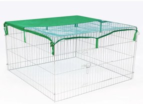 Recinto Per Animali Da Esterno Complete 116x116x65 Cm İn Metallo /