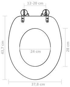 Tavolette WC e Coperchi 2 pz in MDF Verde Design Goccia d'Acqua