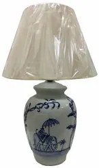 Lampada da tavolo DKD Home Decor Elefante Azzurro Bianco 220 V 50 W Indiano (40 x 40 x 63 cm)