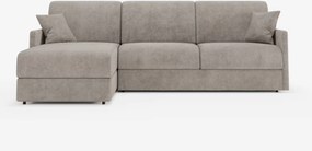Tommy Divano Letto con penisola contenitore - design minimal e sfoderabile in tessuto smacchiabile simil cotone T33