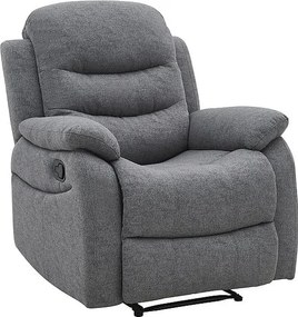 Poltrona reclinabile imbottita Neron in grigio - H101