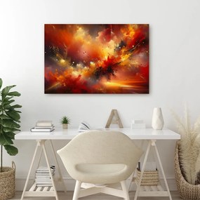 Quadro su tela – Esplosione di energia rossa
