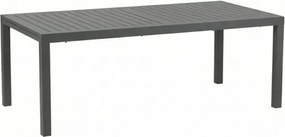 Tavolo In Alluminio Allungabile Da Esterno 100x200-300 Cm Ever Antracite