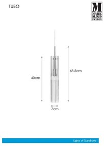 Markslöjd 108112 - Lampadario su filo TUBO 1xE14/40W/230V