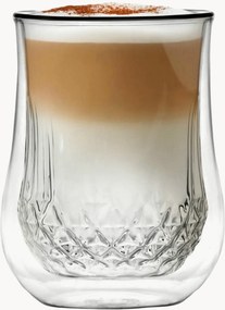 Set di 2 tazze in vetro borosilicato a doppia parete Diamante