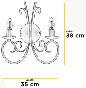 ONLI - Applique POMPEI 2xE14/6W/230V color crema