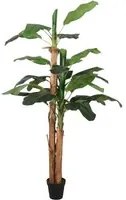 Albero di Banano Artificiale 18 Foglie 150 cm Verde 359001