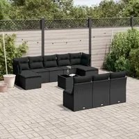 Set Divani da Giardino 11 pz con Cuscini in Polyrattan Nerocod mxl 87790