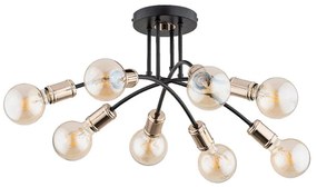 Lampadario a plafone LANTI 8xE27/15W/230V oro/nero