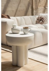 Divano angolare color crema (con penisola a destra e chaise lounge) con rivestimento in velluto Cube – Bonami Selection