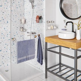 Ganci metallici autoportanti in argento in set di 4 pezzi Bestlock Bath - Compactor